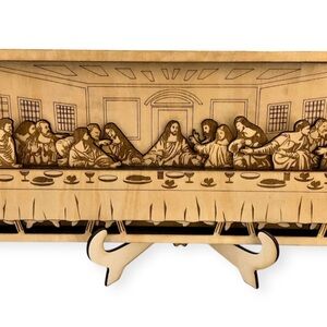 Handmade Wooden Last Supper Display | Decor